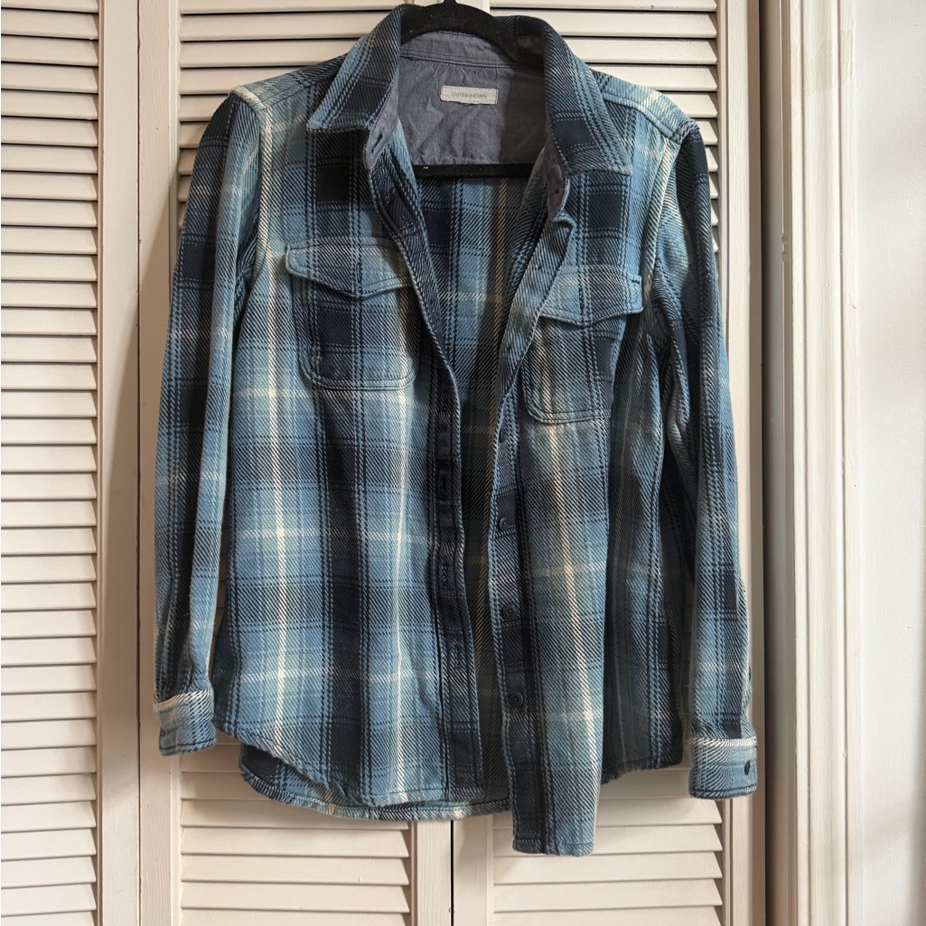 Outerknown Blue Plaid Shirt
